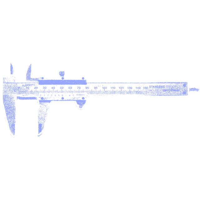 A caliper — precision measurement, the zero-variance end
